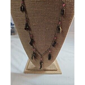 Vintage Sweet romance necklace and earring set with different shoes on it